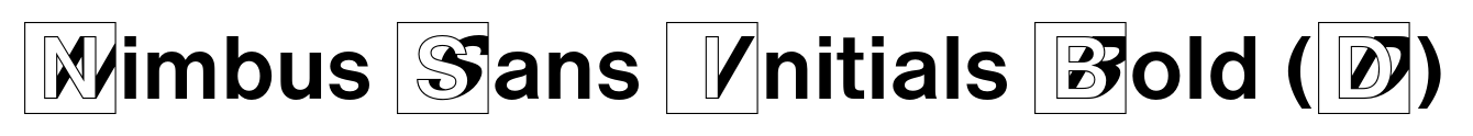 Nimbus Sans Initials Bold (D) image